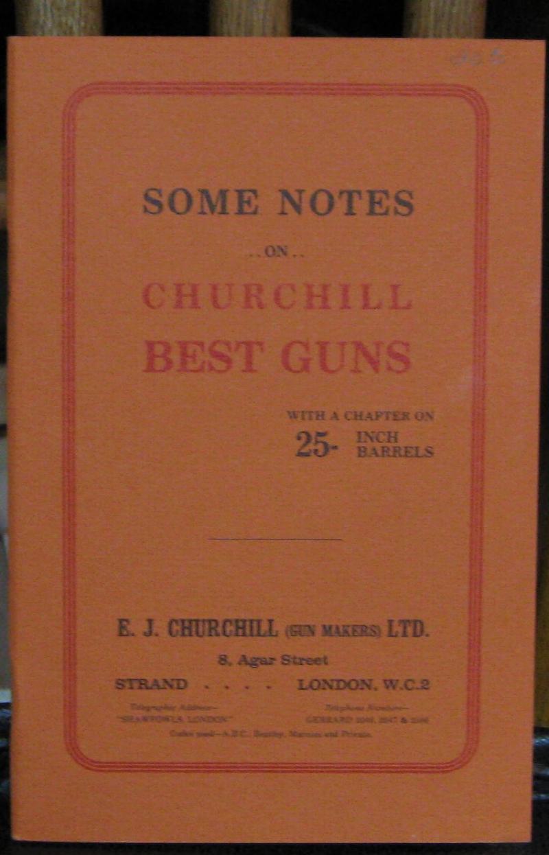 Churchill Gun Makers UK 1922 Catalog Free Shipping! 
