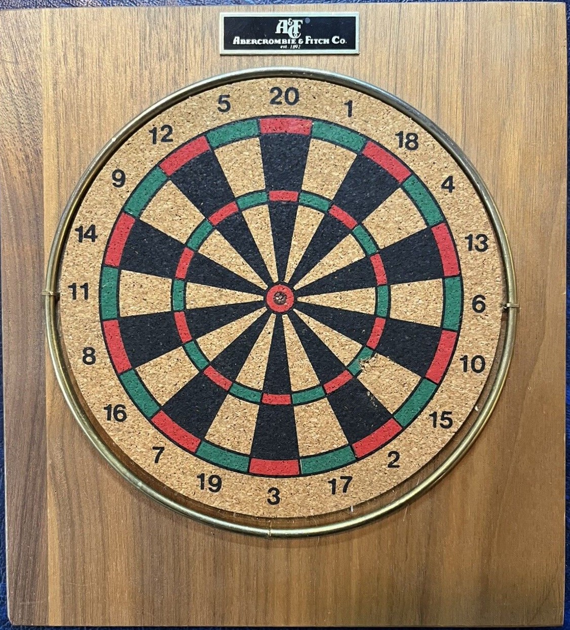 VINTAGE ABERCROMBIE & FITCH COLLECTIBLE DART BOARD